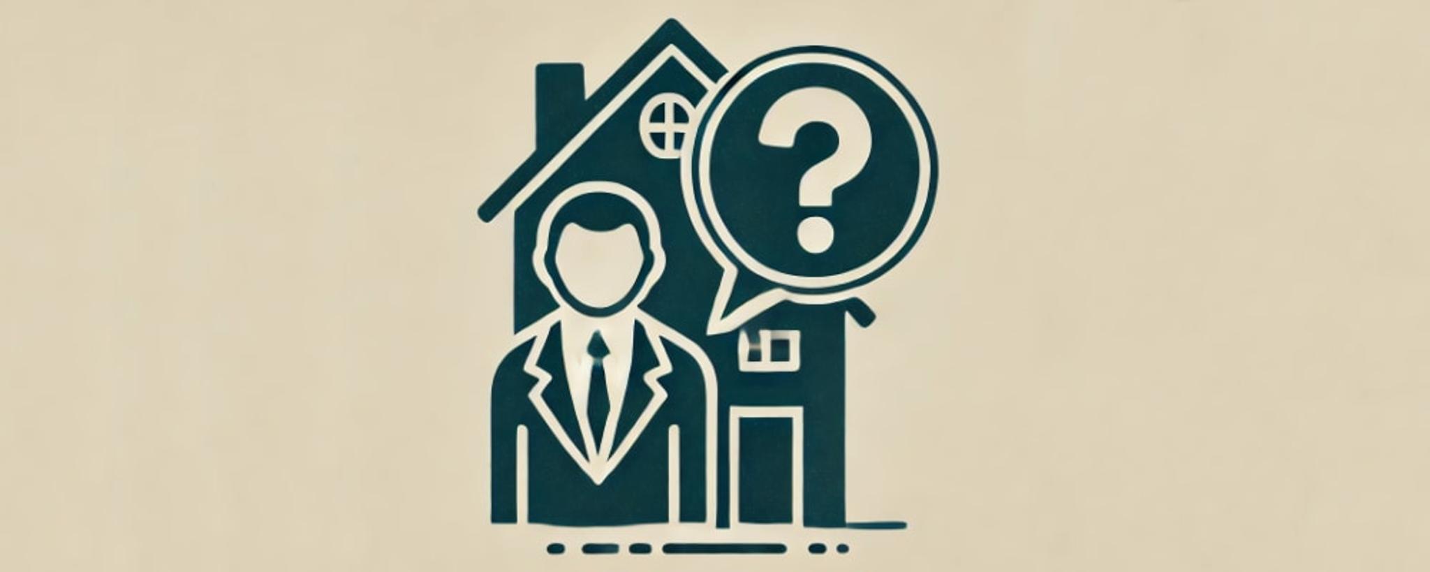 Illustration of a counselor providing advice to a homeowner, symbolizing consulting a housing counselor.